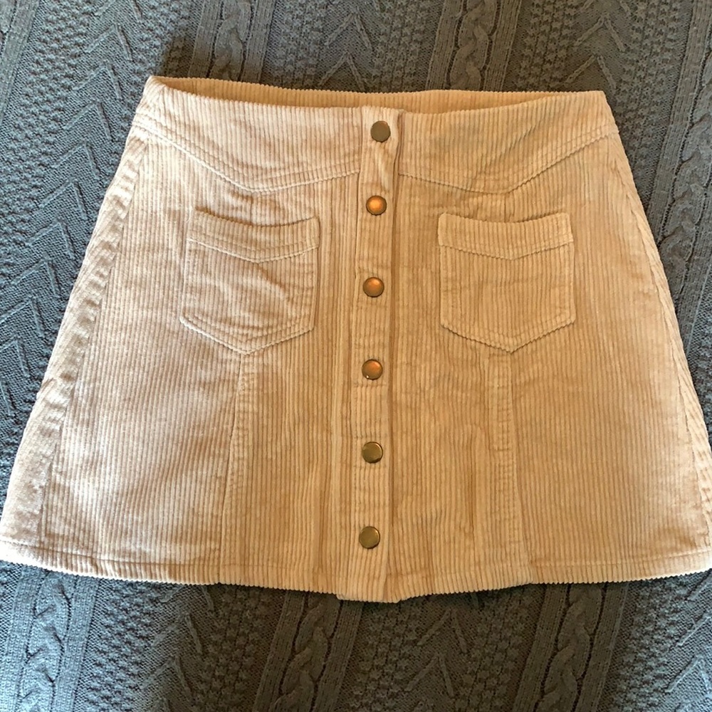 She + Sky Corduroy Skirt, Small
